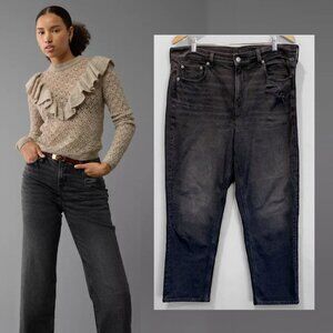 American Eagle Outfitters Black Straight Leg Jeans Size 14